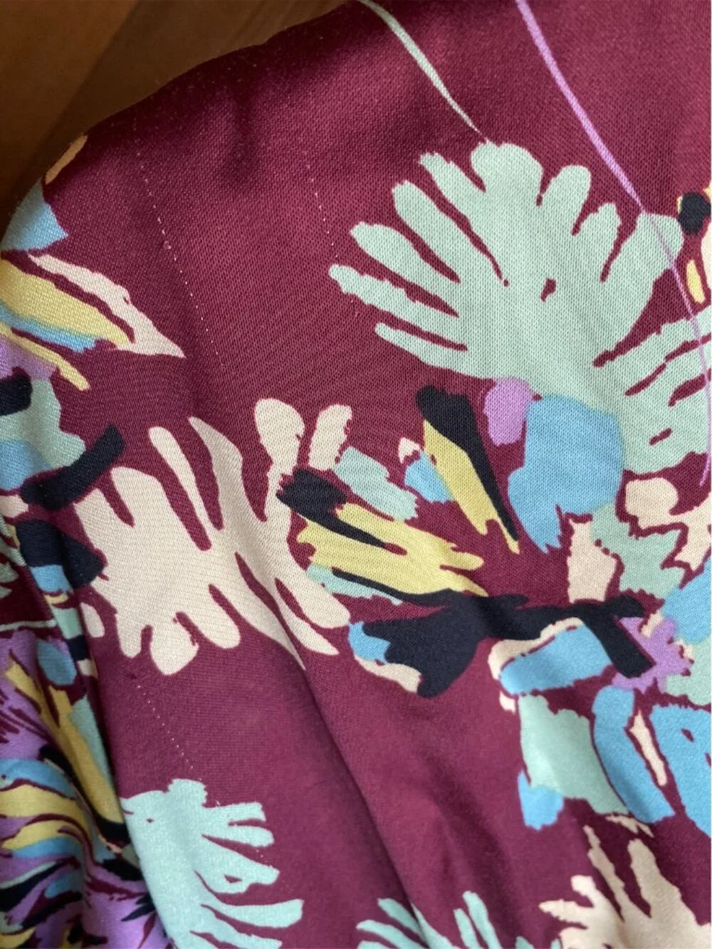 Trashy Diva Stretch Rayon Abstract Floral 1940s Style Dress - Size 10 - Picture 13 of 13